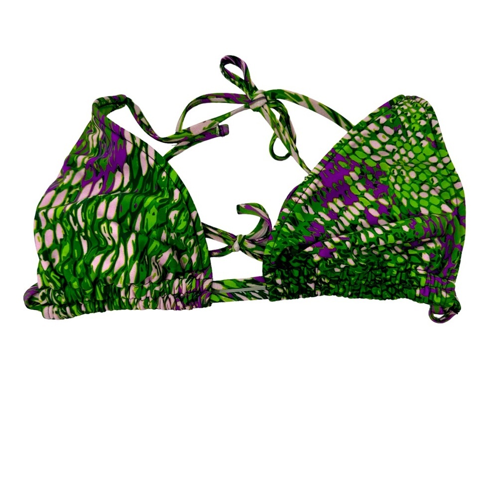 Swimwear Bikini Top Greens Purple Size 34C